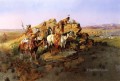watching the settlers 1895 Charles Marion Russell American Indians